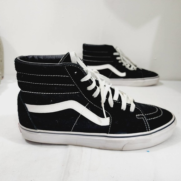 VANS Old Skool SK8 Hi High Top Sneakers 500714 Black White Men's Size 12 Shoes - Picture 3 of 12